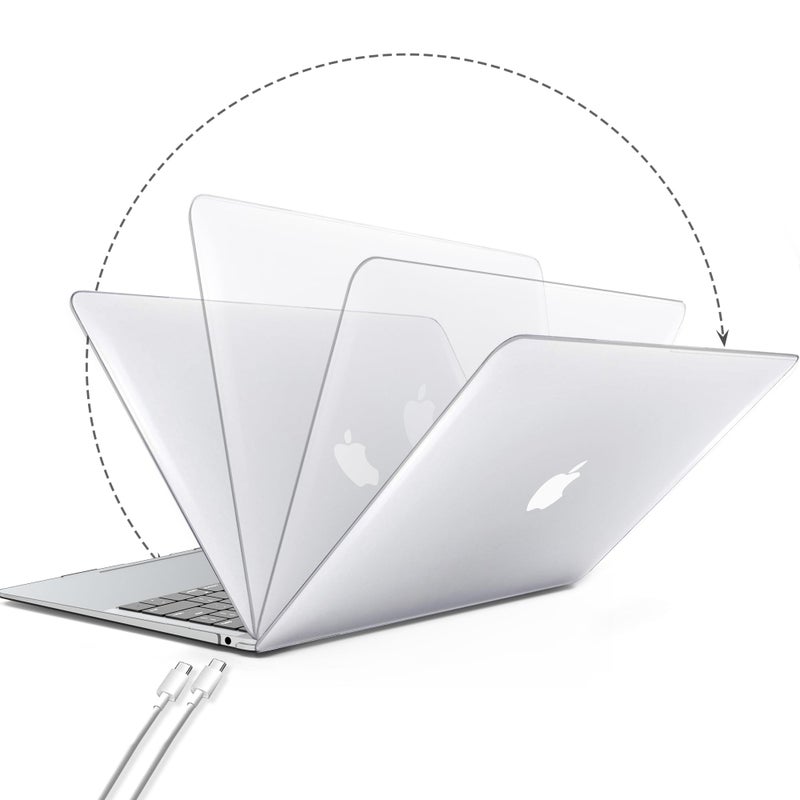 B BELK Compatible with MacBook Air 13 inch Case MacBook Air M1 Case 2021 2020 2019 2018 A2337 A2179 A1932 Touch ID  Plastic Laptop Hard Shell + 2 Keyboard Covers + Screen Protector  Clear - Image 4